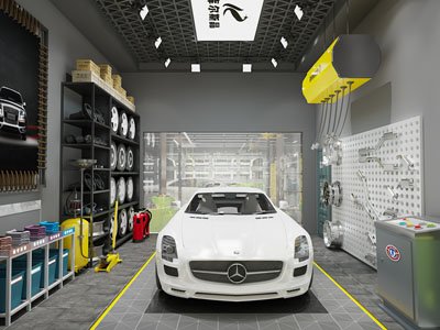 现代汽修店 汽车店