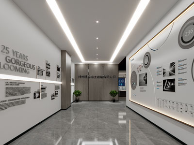 现代公司企业文化展示走廊