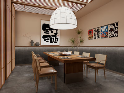 侘寂风包厢 烧烤店包间 火锅店