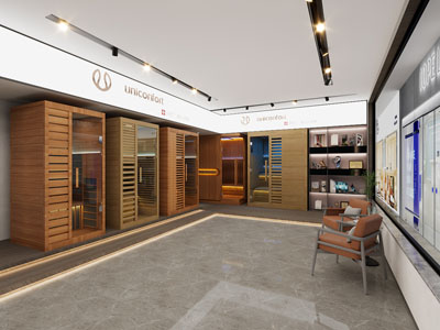 现代汗蒸房 光波房门面店