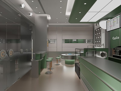现代奶茶店