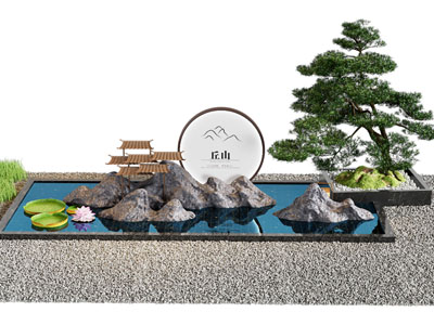 新中式水景园艺小品