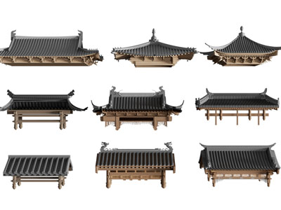 中式古建屋顶 古建屋檐