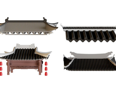中式屋檐 建筑构件