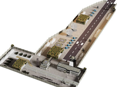 现代空军 军事基地 跑道 停机坪 直升机起降点