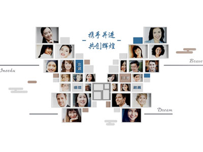现代企业文化墙 照片墙 企业墙