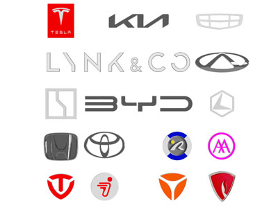现代电动汽车LOGO 标识 标志