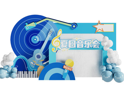 现代音乐会美陈 户外装置