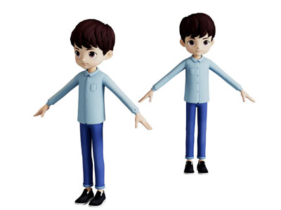 现代帅哥 卡通男孩 儿童 人物