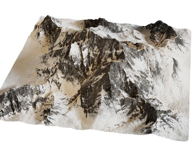 现代 雪山 地脉 地形 山形