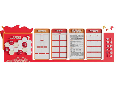 现代党建知识宣传文化墙