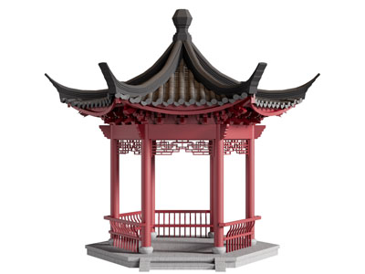新中式六角凉亭 亭子
