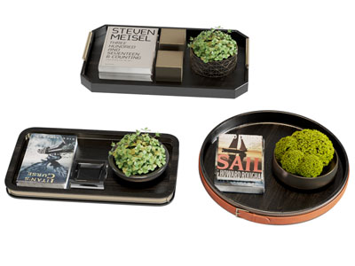 现代托盘摆件 装饰品组合