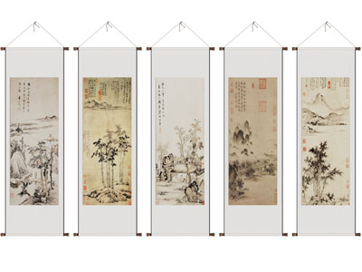 新中式水墨画 山水画 装饰画