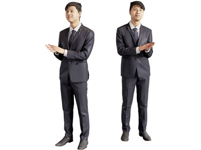 西装亚洲男人
