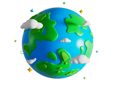 卡通版地球星际外太空