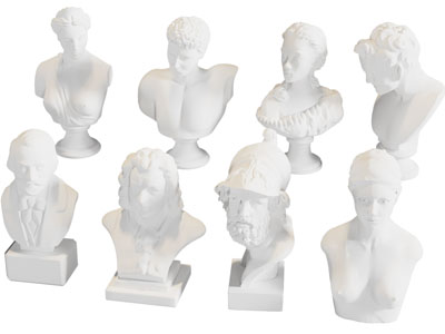 简欧石膏人像雕塑装置