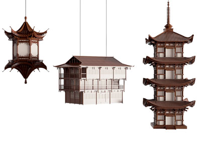 新中式古建吊灯