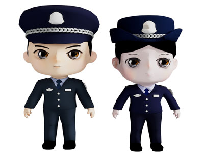 Q版警察男女