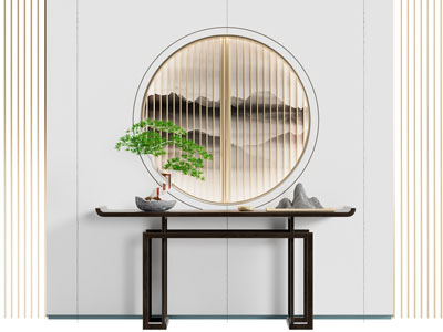 新中式实木端景条案