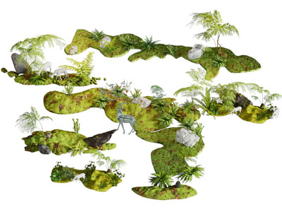 现代苔藓景观 园艺小品