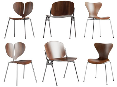 现代中古风餐椅