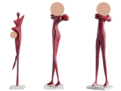 现代轻奢雕塑摆件 雕像 落地灯