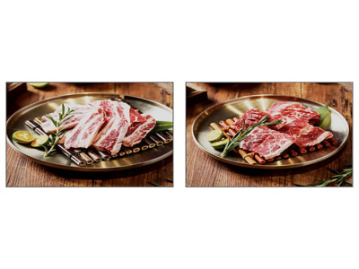 现代盘装五花肉 食物
