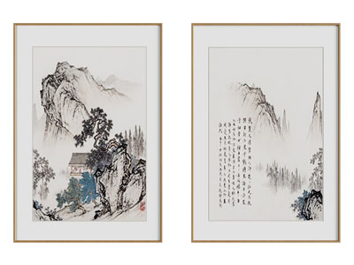 新中式山水画 字画 挂画