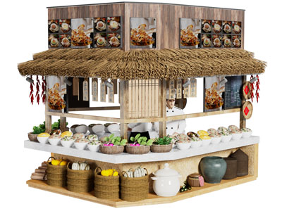 新中式自助餐台