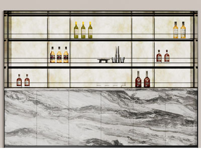 现代意式酒柜