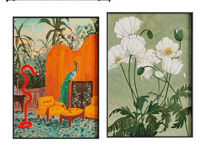 法式挂画 油画