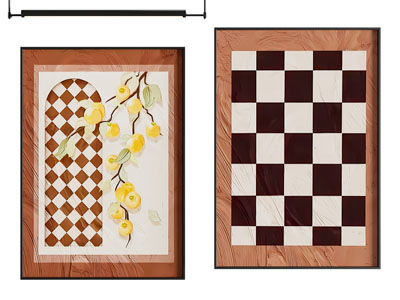 法式中古挂画 油画 立体 抽象