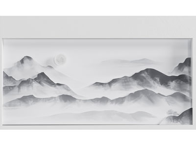 新中式山水背景墙