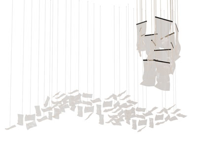 现代金属片镂空装饰吊灯