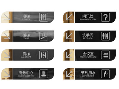 现代办公导向标识 指示牌 门牌