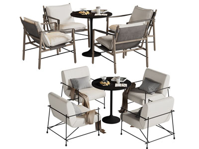 现代商务休闲餐桌椅组合
