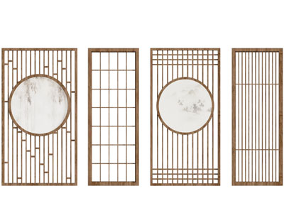 新中式隔断 新中式花格 屏风