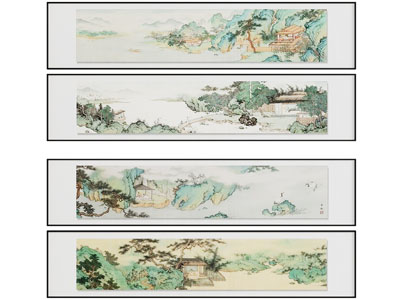 新中式水墨画 山水画 装饰画