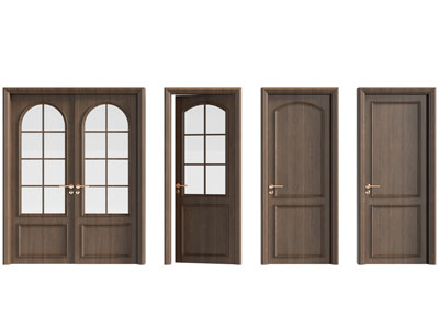 法式木门 玻璃门 单开门 双开大门