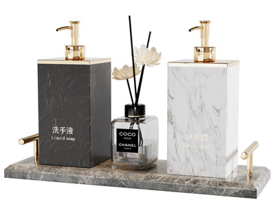 现代摆件组合 酒店洗手液