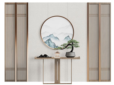 新中式端景台