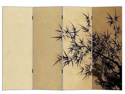 新中式中古屏风 花艺花瓶