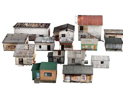 独栋民房 破旧建筑