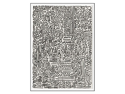现代黑白抽象装饰挂画