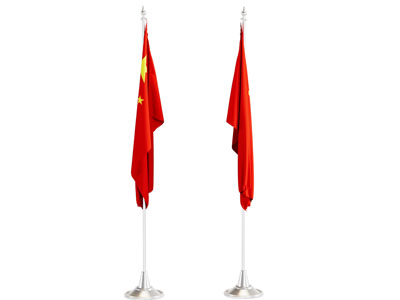 现代国旗锦旗旗帜旗杆红旗道旗注水道旗旗帜徽章党旗桌