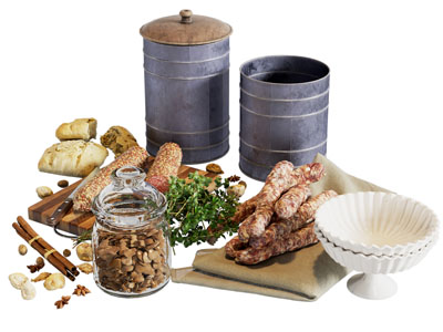 现代腊肠 面包块 食物 厨房用品
