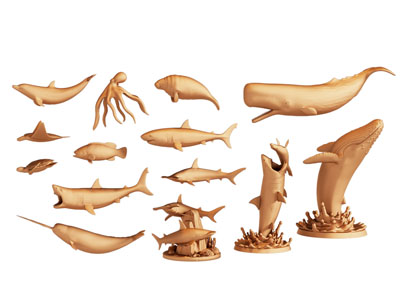 现代海洋生物雕塑