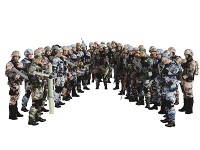 中国士兵军人战士特警武警解放军像素数字迷彩服海军空军陆军战场争斗武器