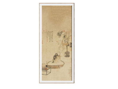 新中式宋式挂画 宋氏美学装饰画 挂画 竖条装饰画